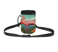Sac de dressage polyvalent pour animaux de compagnie, imprimé flamant rose tropical, accessoire élégant pour animal de compagnie, sac de transport léger pour chien
