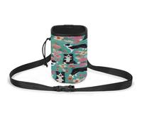 Sac de dressage pour animal de compagnie, sac de dressage élégant pour chien, sac banane léger et spacieux avec imprimé floral