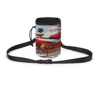 Sac de dressage pour animal de compagnie, sac de dressage élégant pour chien, sac banane léger et spacieux, imprimé Père Noël dit bonjour
