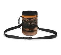 Sac de dressage pour animal de compagnie, un sac de dressage léger imprimé carlin, accessoire polyvalent idéal pour les promenades et le dressage du chien