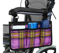 Sac de Fauteuil Roulant, Sacoch Fauteuil Roulant, Sac Lateral pour Fauteuil Roulant Pour Accoudoirs Avec Bande RéFléChissante Pour Marcheurs, Scooter de Mobilité ,Accessoires pour Déambulateur