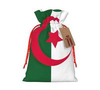 Sac de fête avec cordon de serrage imprimé drapeau de l'Algérie - Emballage écologique