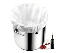 Sac de Filtration pour Brassage 46x40cm, Sacs filtrants Blancs Réutilisable, Poche Filtrante avec Cordon, Sacs en Filtre Cuisine pour Vin, Bière, Filtre à Fruits, Lait Végétal, Tamis de Brassage