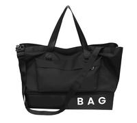 Sac de fitness Bagage de voyage grande capacité d'entraînement couleur contrastée pour la nuit week-end grande capacité bagage fitness gym entraînement sport, Noir pur, Taille unique