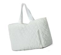 Sac de fitness matelassé sac à main sac de nuit grande capacité sac de voyage sac à bandoulière sac de gym sac de week-end sac de sport, blanc
