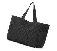 Sac de fitness matelassé sac à main sac de nuit grande capacité sac de voyage sac à bandoulière sac de gym sac de week-end sac de sport, Couleur : noir.