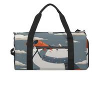 Sac de fitness, portant des jumelles oranges, sac de gym, sac de sport, voyage, fitness, sac de gym essentiel, sac de gym avec compartiment à chaussures, style, taille unique, moderne, Style :, Taille
