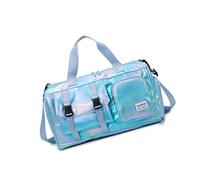 Sac de fitness pour voyage, gym, w nd de nuit avec séparation sèche et humide, bagage de sport pour trip fitness, bleu ciel