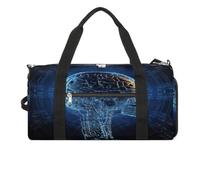 Sac de fitness, sac de gym avec motif cerveau, intelligence artificielle, sac de sport, voyage, sac de gym, sac de gym avec compartiment à chaussures, style, taille unique, moderne, Style :, Taille