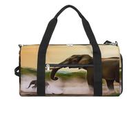 Sac de fitness, sac de sport imprimé éléphant d'Afrique, sac de sport, sac de fitness, sac de gym essentiel, sac de gym avec compartiment à chaussures, style, taille unique, moderne, Style :, Taille