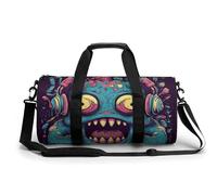 Sac de fitness, sac de sport réutilisable avec compartiment à chaussures, motif monstres de musique, 45 cm/22,9 cm/22,9 cm, Style :, 17.7in/9in/9in