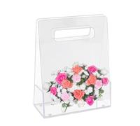 Sac de fleurs en acrylique - Récipient élégant pour emballage floral | Sacs de courses réutilisables, fournitures de fleuriste créatives pour la Saint-Valentin, un mariage, une pendaison de