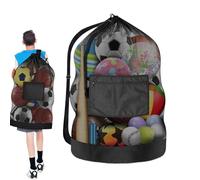 Sac de Football en Maille Robuste | Boîtier respiratoire pour Accessoires de Sport Sac en Filet pour l'entraînement et Les Excursions à la Plage