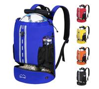 Sac de Football Imperméable Sac à Dos sport avec Compartiment pour Chaussures & Séparation Sèche-humide Sac à Dos à Cordon pour Volleyball Basket-ball Natation Gym Sac de Plage