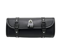 Sac de fourche de moto en cuir synthétique - Pochette classique étanche pour guidon | Sacoche de selle à verrouillage sécurisé pour vélo et voyage, compagnon de rangement pour les