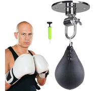 Sac de Frappe Adulte Speed Bag Sacs à Balle Sacs à Balle Speedbox et Kit Tournant Set, Boule de Poinçonnage, Sac de Vitesse Boxe pour Femmes Hommes Adultes Maison Maison