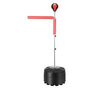 Sac de frappe avec support, sac réfléchissant, sac de frappe sur pied, appareil d'entraînement de boxe, hauteur réglable de 130 à 157 cm, barre rotative à 360 °, convient pour les amateurs de fitness