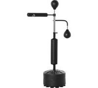 Homcom - Sac de frappe boxe autoportant punching ball brunier 3 en 1 revêtement synthétique dim. 88L x 50l x 160-230H cm noir