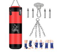 Sac de Frappe Boxe Suspension Kit - Adulte Lourd MMA Punching Muay Thai Arts Martiaux Kickboxing (Non Rempli) Boxe Chaine Punching Bag Sac de Frappe Durable