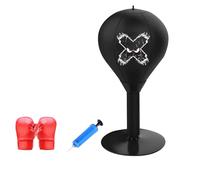 Sac de frappe de bureau à ventouse super puissante, sac de frappe avec ventouse pour table de bureau et comptoirs, cadeau amusant pour amis ou collègues de travail (rouge)