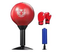 Sac de frappe de bureau avec ventouse, sac de réflexe pour table de bureau et comptoirs, sac de boxe anti-stress - Cadeau amusant pour les exercices de fête - Parfait pour les adolescents et les