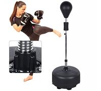 Sac de frappe de sport debout pour adultes - Avec support réglable - Pour enfants - Avec support de 120 à 160 cm - Noir