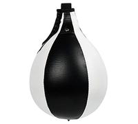 Sac de frappe en cuir PU en forme de poire à suspendre Noir/blanc