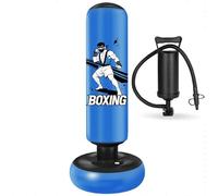 Sac de Frappe Enfant, Qoosea 168cm Punching Ball Enfants avec Gants de Boxe, Gonflable Sac de Boxe, Cadeau Parfait pour Garçons et Filles 3 à 14 Ans pour Karaté, Taekwondo