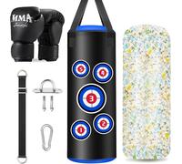 Sac De Frappe Enfants 2ft, Rempli Anti Balançoire Lourd Boxe Punch Bag Avec Gants Kit Pour Muay Thaï Mma Arts Martiaux Sparring Punching Kickboxing D¿Entraînement, Domicile Gym Fitness