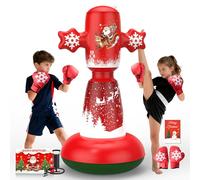 Sac de Frappe Gonflable pour Enfant de 3 à 8 Ans, 147 cm, avec 2 objectifs et Gants de Boxe pour Enfants, Pompe, punchingball pour Enfants pour Noël ou Cadeau d'anniversaire pour garçons et Filles