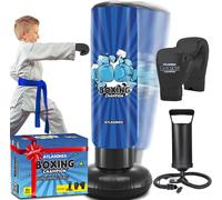 Sac De Frappe Gonflable Pour Enfants De 8 À 12 Ans Sac De Boxe Gonflable, Punch, Jouet Et Cadeaux Pour Garçons Et Filles, Cadeau D'anniversaire Amusant Pour Jeu Actif - Bleu