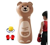 Sac de frappe gonflable Roly-Poly de 120 cm pour - Jouet de frappe avec gants et pompe à pied - Entraînement de boxe intérieur/extérieur - Cadeau d'anniversaire pour et filles - Base remplie