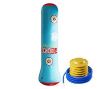 Sac de frappe gonflable - Sac de frappe pour enfant - Sac de frappe amusant - Avec pompe pour l'entraînement en intérieur et en extérieur - Développement de la concentration - Bleu