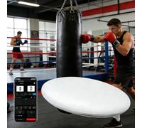 Sac De Frappe Intelligent Avec Suivi De La Force, Testeur De Force De Frappe Avec Retour D'information En Temps Réel, Mesure De La Puissance Et De La Vitesse, Pour La Boxe Et Les Coups De Pied White