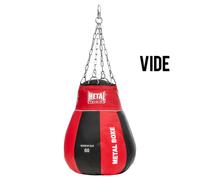 Sac de frappe poire à uppercut pleine Metal Boxe Noir TU