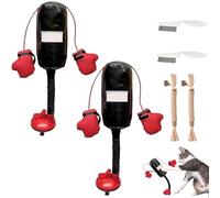 Sac de frappe pour chat - Sac de frappe pour chat - Sac de frappe avec gants - Jouet interactif pour chaton - Sac de frappe pour chat - Sac de frappe pour jeu de gym - 2 pièces