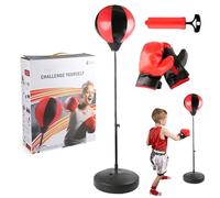 Sac de frappe pour enfants avec gants réglables en hauteur | Ensemble sac de frappe pour garage, sous-sol