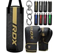 Sac de frappe RDX 60 cm pour enfants avec gants, sac d'entraînement junior robuste et indéchirable, couleur dorée