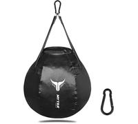 Sac de Frappe Rond Wrecking Ball Vide - Mytra Fusion - Sac de Boxe Non Rempli - Entraînement Uppercut - MMA, Kickboxing - Noir