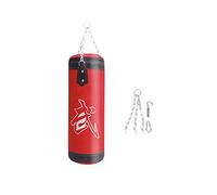 Sac de Frappe, Sac de Boxe Sac de Frappe sans Sables Rempli Lourd Equipement d'Entraînement de MMA Muay Thai Kickboxing Arts Martiaux(60CM-Rouge)