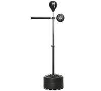 Sac de Frappe SPORTNOW, Support de Boxe avec Punching-Ball, Barre réfléchissante, 1,63-2,05 m Ballon de Frappe sur Pied réglable en Hauteur avec Griffe, entraîneur de Boxe sur Pied, HDPE, Similicuir