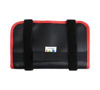 Sac de gabarit compact pliable pour la pêche en eau salée avec 10 poches en maille pour garder les hameçons et leurres démêlés et accessibles (S, rouge)
