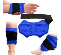 Sac de glace en Gel réutilisable, soulagement de la douleur à double température, attelle de cheville, conception de sangle Flexible, thérapie chaude et froide, sac froid de sport RoyalBlue