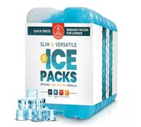 Sac de glace pour boîte à repas - Pochette de glace - Sac de glace original | Sacs de glace mince et durable pour votre sac à repas ou glacière (lot de 8)