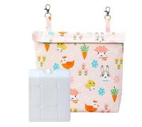 Sac de glace pour cage à lapin, sac de refroidissement réutilisable pour chinchilla | Tapis de refroidissement congelable avec housse lavable, thérapie par le froid pour clapier de furet, solution