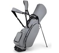 Sac de golf avec séparateur à 4 voies, revêtement PU imperméable, design léger, poignée verticale pour entraînement sur terrain standard