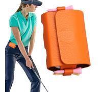 Sac de golf - Ballon et t-shirt portable en cuir synthétique de qualité supérieure (pour femmes) | Sac de rangement compact à clip à la taille peut contenir 2 balles et 4 tees | Accessoires élégants