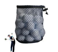 Sac de golf en maille filet léger avec cordon de serrage coulissant, robuste avec cordon de serrage, filets de rangement polyvalents pour voyage et balles de golf, poches en filet pour accessoires de
