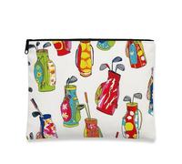 Sac de golf organisateur de maquillage, pochette colorée pour club de golf pour femme, étui de voyage portable en toile, choix parfait pour les amateurs de golf, trousse de toilette printemps été