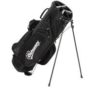 Sac de golf Outsunny avec 6 compartiments sur toute la longueur, sac de golf imperméable avec 5 poches, support stable et housse de pluie pour un transport facile, gris